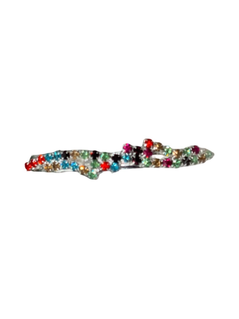 Multicolor Crystal Barrette Hair Clip 3,0”FINAL PRICE DROP